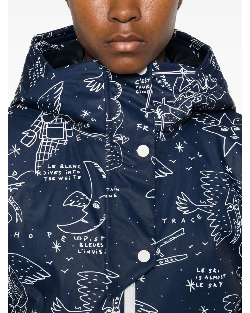 Rossignol Blue X Jcc Constellation-Print Hooded Ski Jacket
