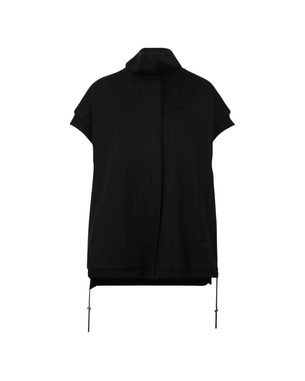Max Mara Black High-Neck Drawstring-Hem Jacket