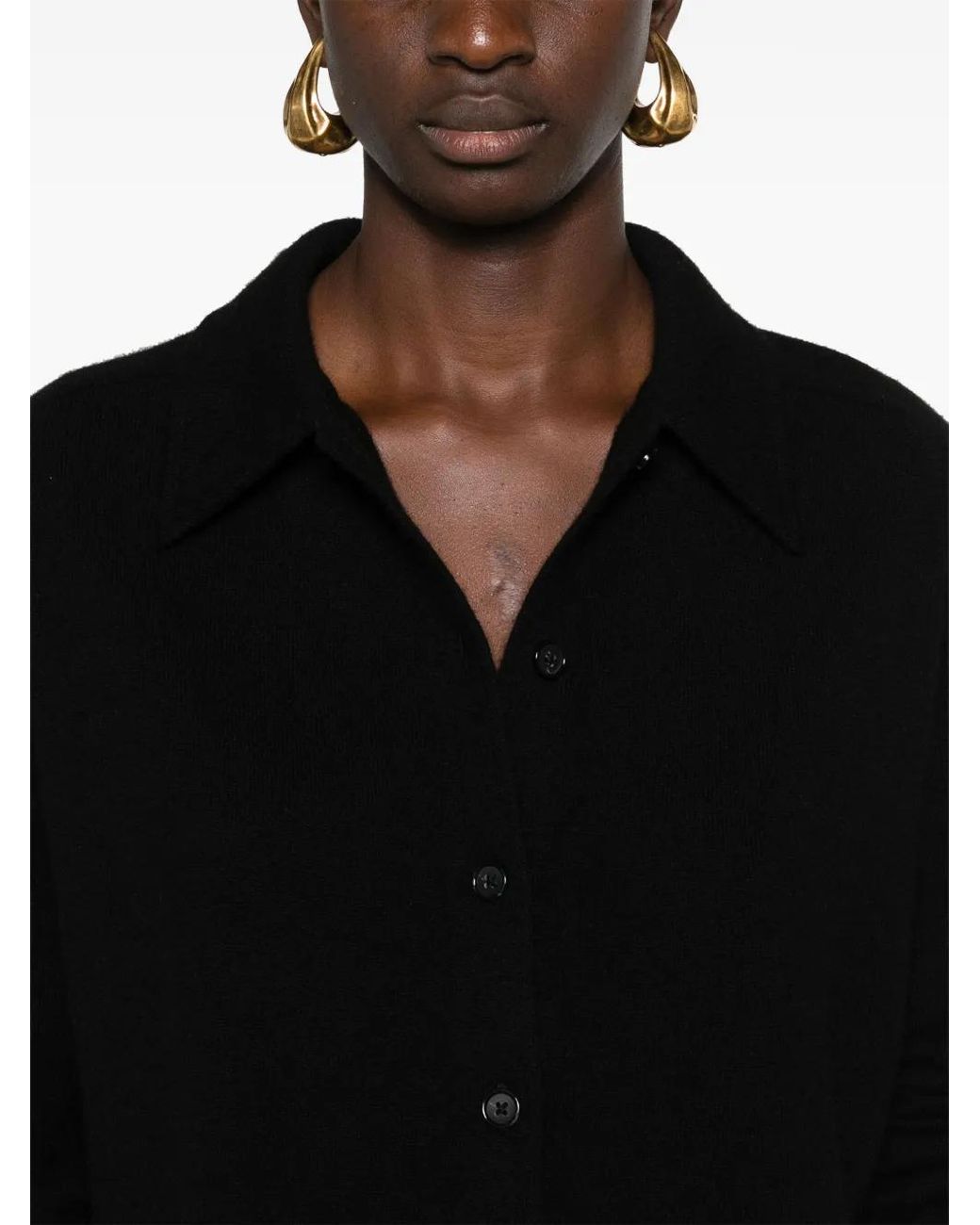Totême  Black Collar Cardigan