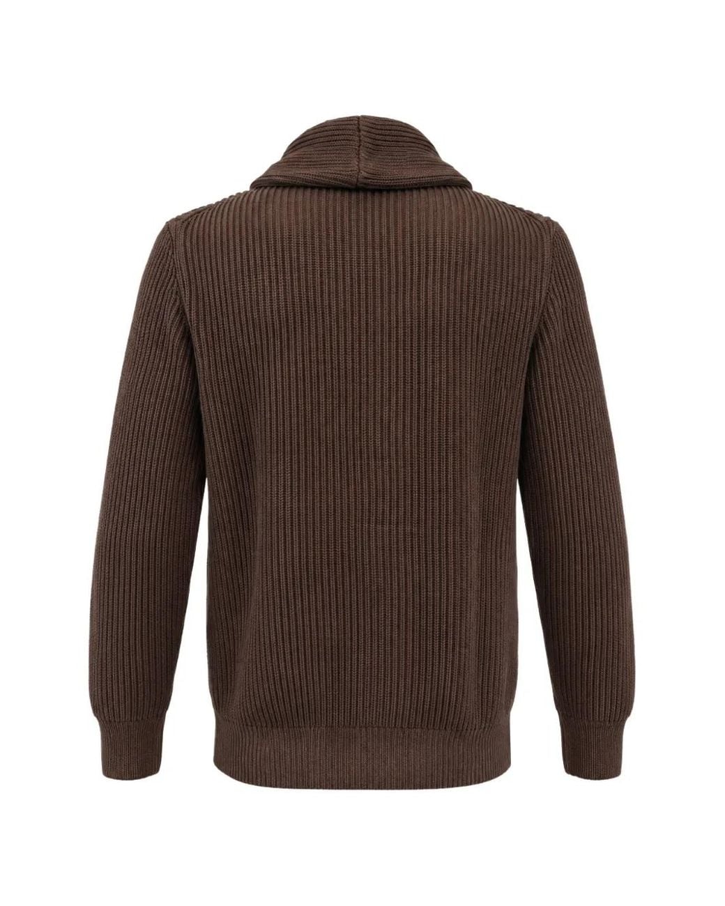 Franzese Collection Brown Steve Mcqueen Ribbed Cardigan for men
