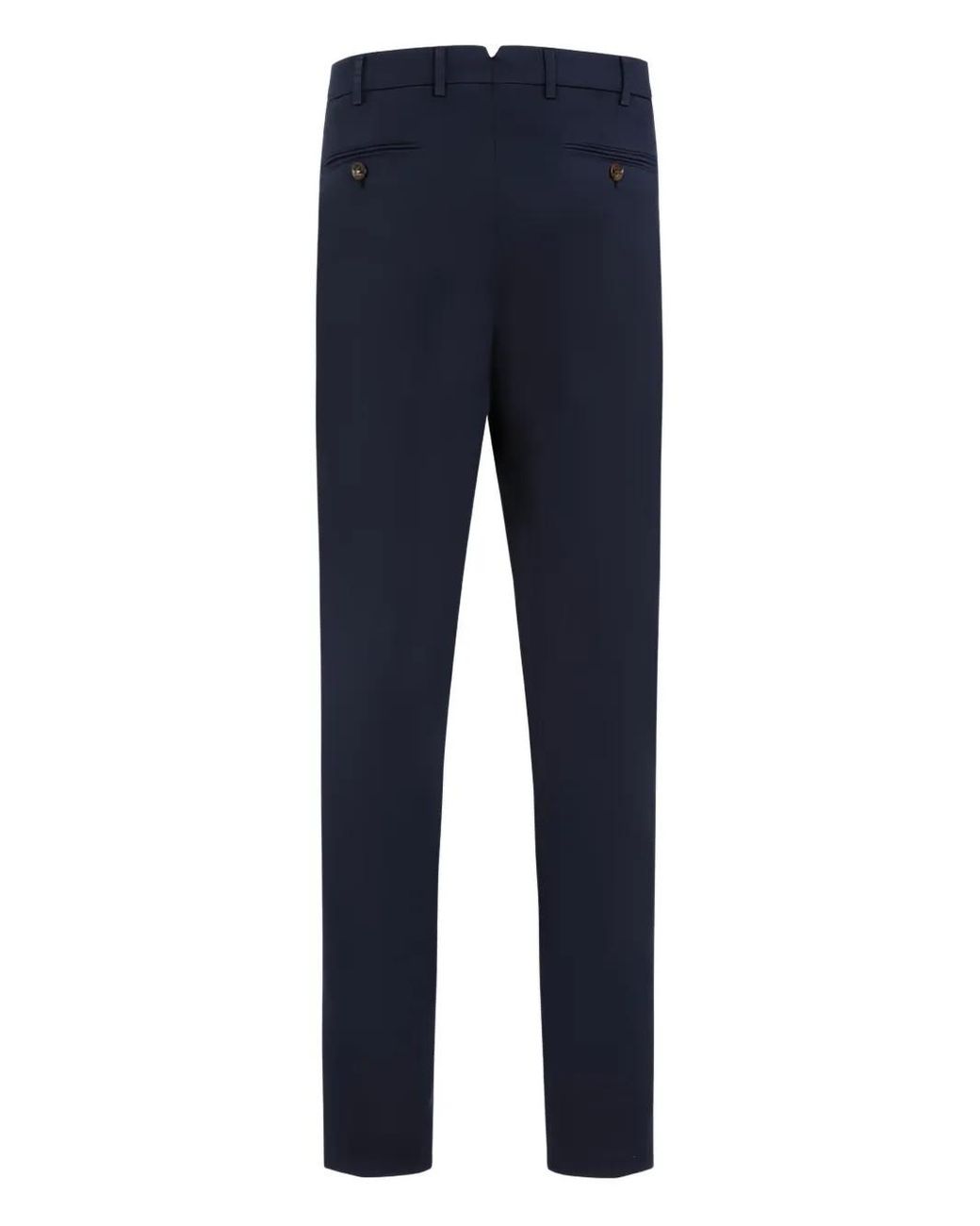 Brunello Cucinelli Blue Button-Fly Trousers for men
