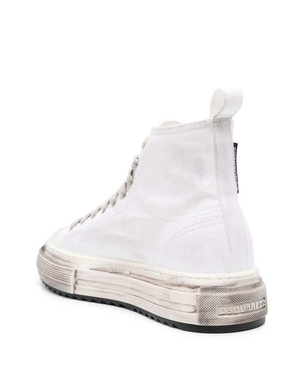 DSquared² White Berlin Distressed Sneakers for men