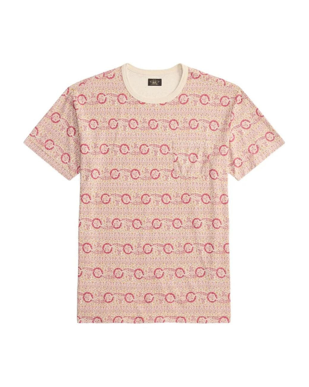 RRL Pink Paisley-Print T-Shirt for men