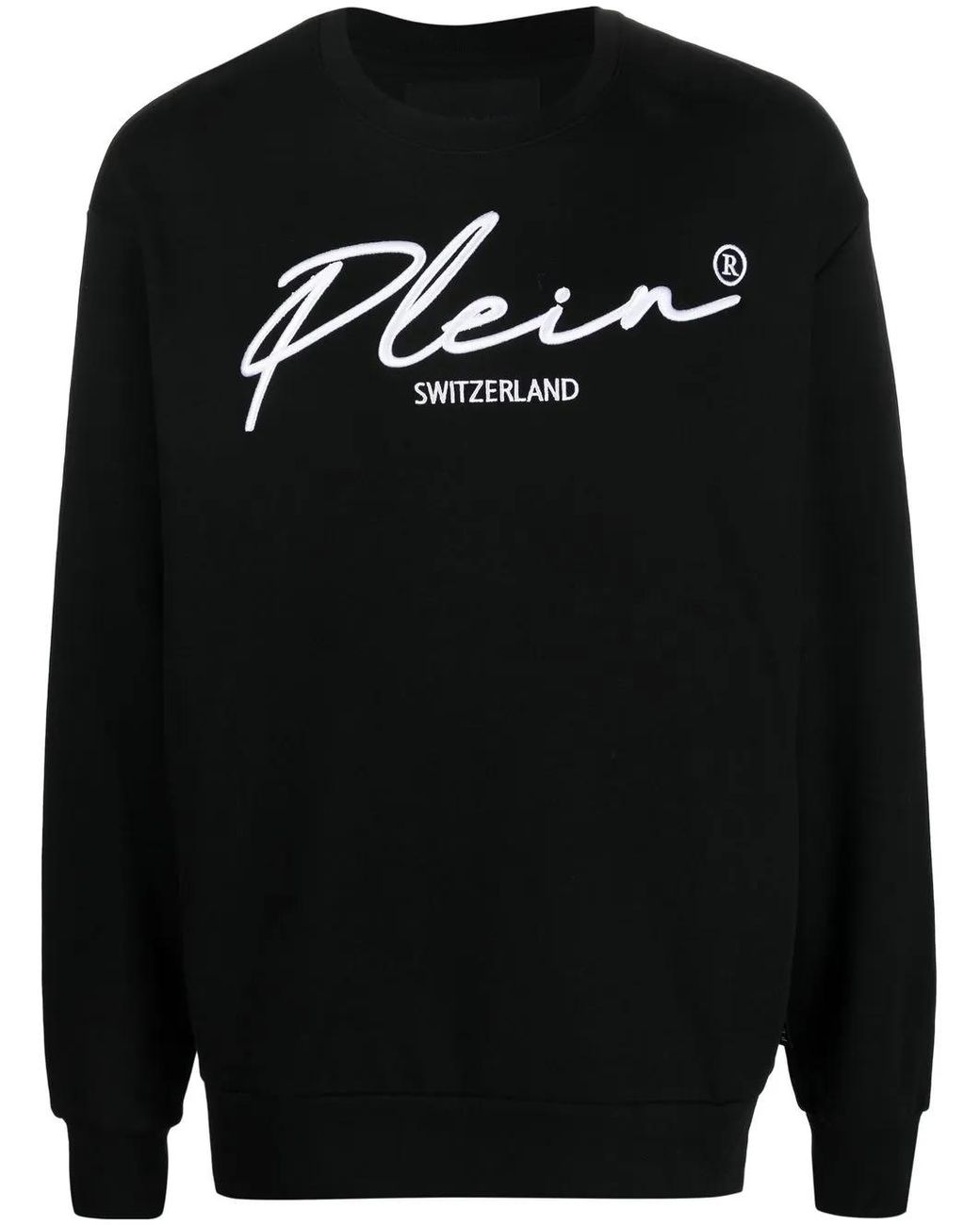 Philipp Plein Black Logo Crew-Neck Jumper for men