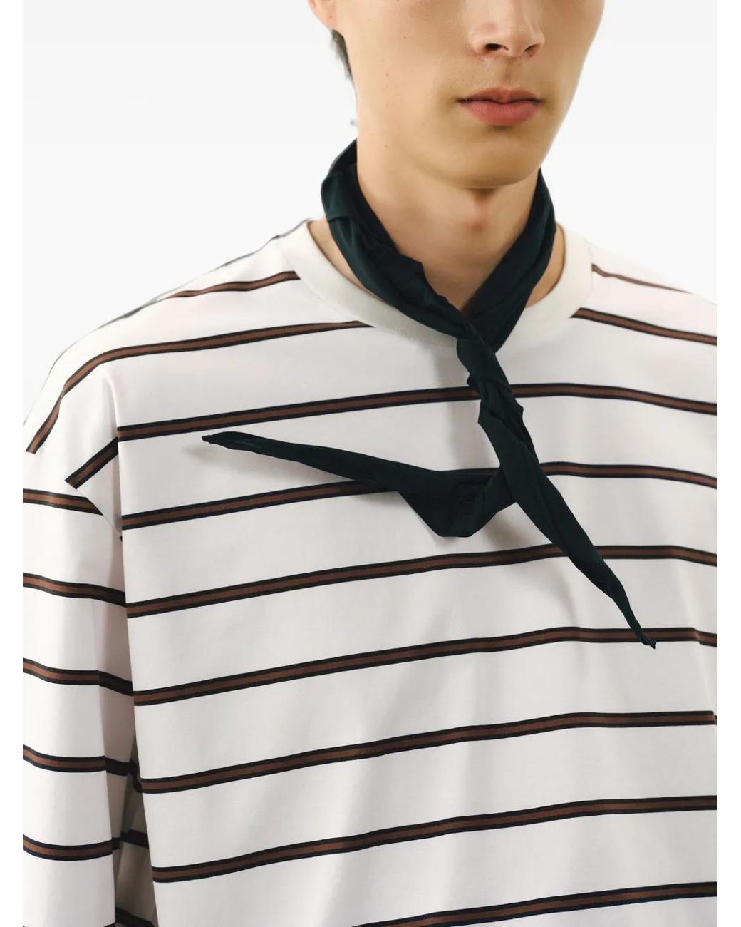 CROQUIS White Striped T-Shirt for men