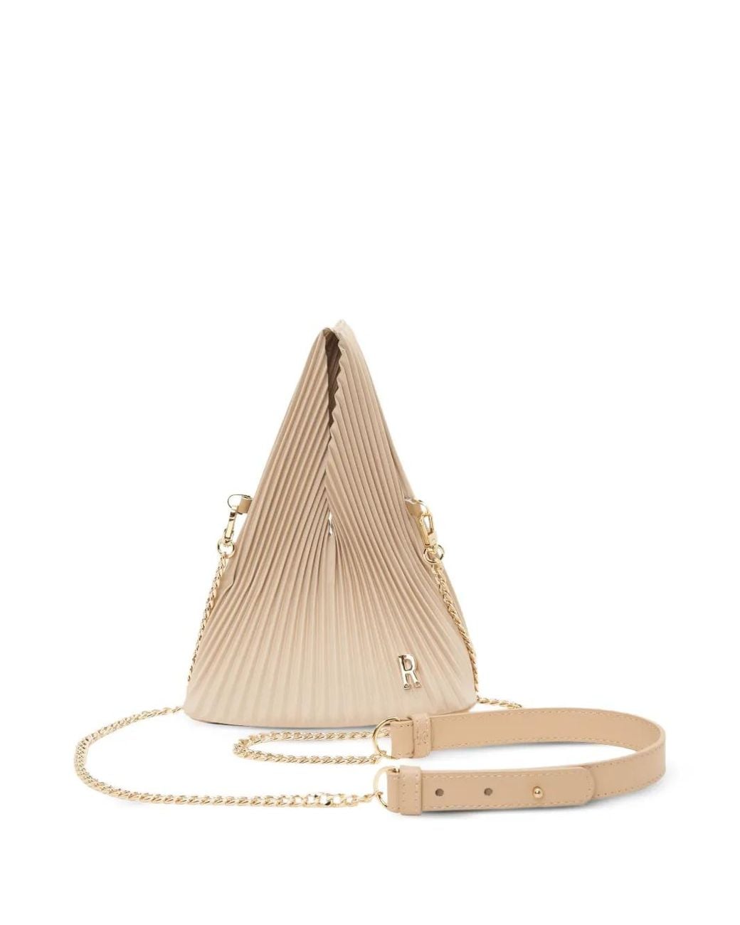 Repleat Natural Petite Hobo Pleated Tote Bag