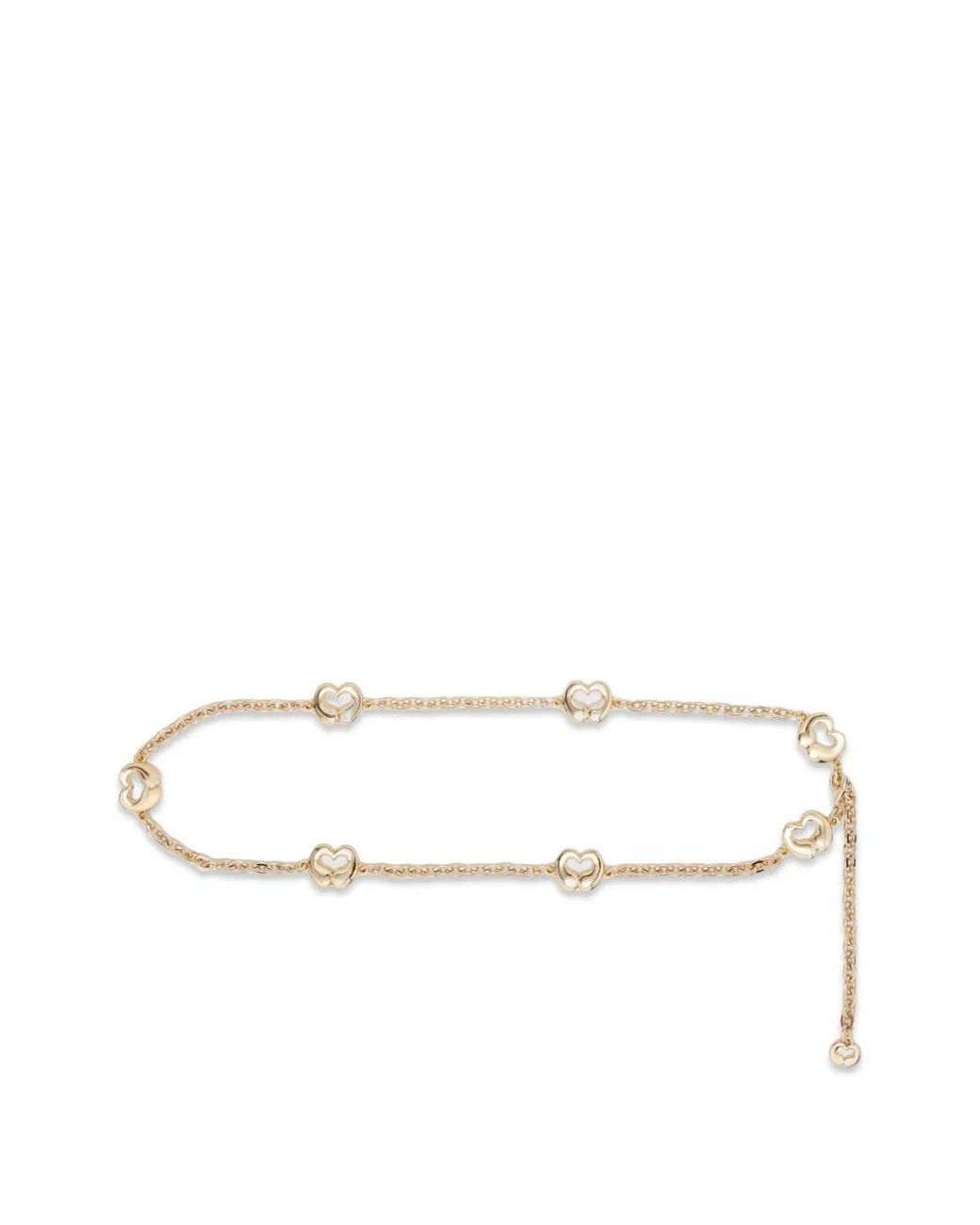 Maje White Chain Belt With Logo Details