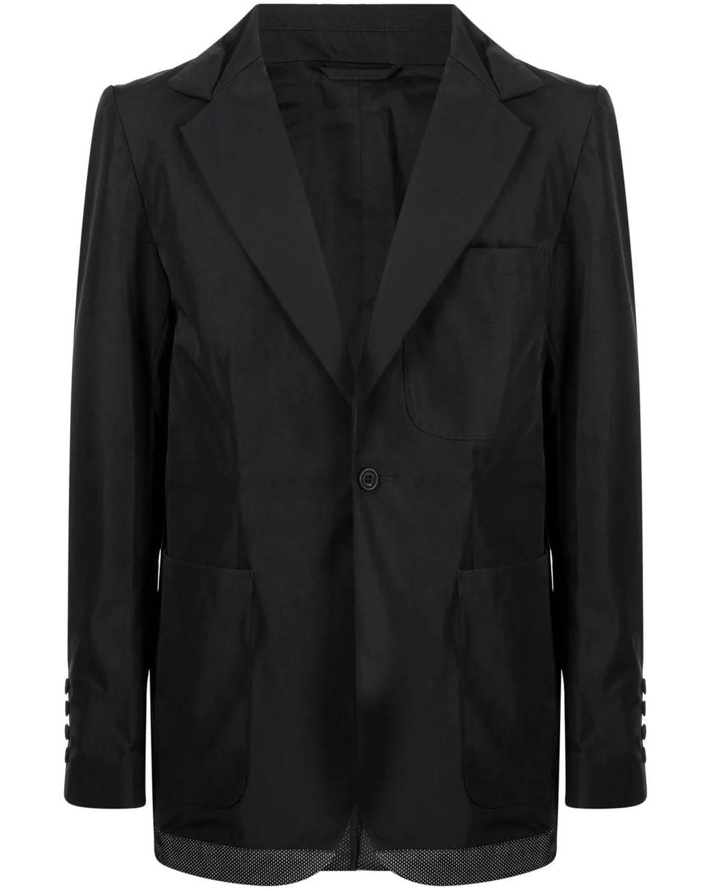 The Power for the People Black Single-Breasted Blazer for men
