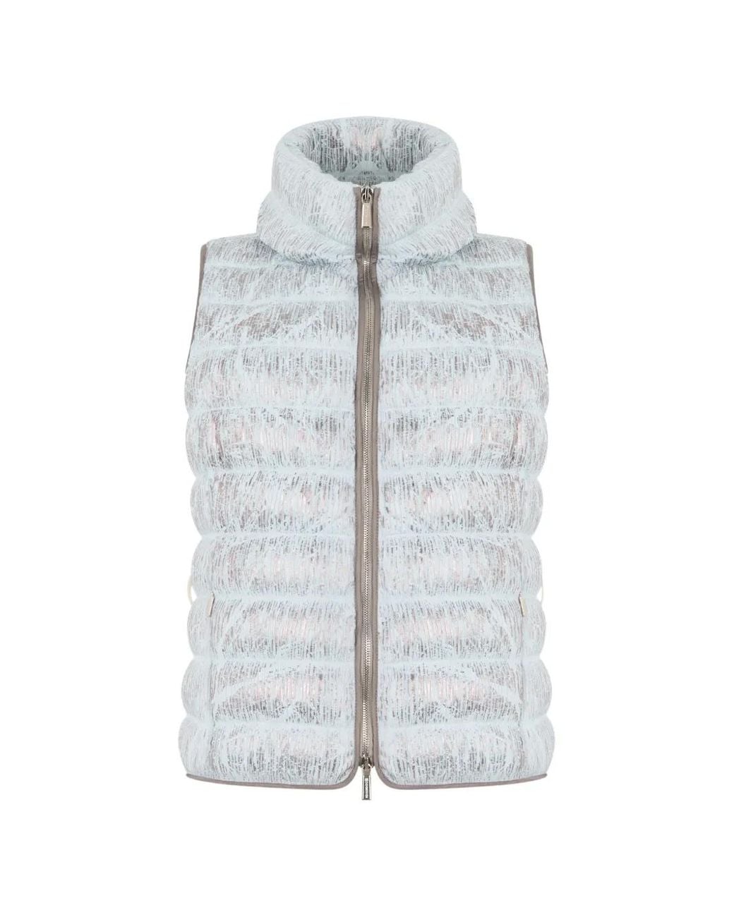 Moorer White Mil-Vap Quilted-Metallic Gilet