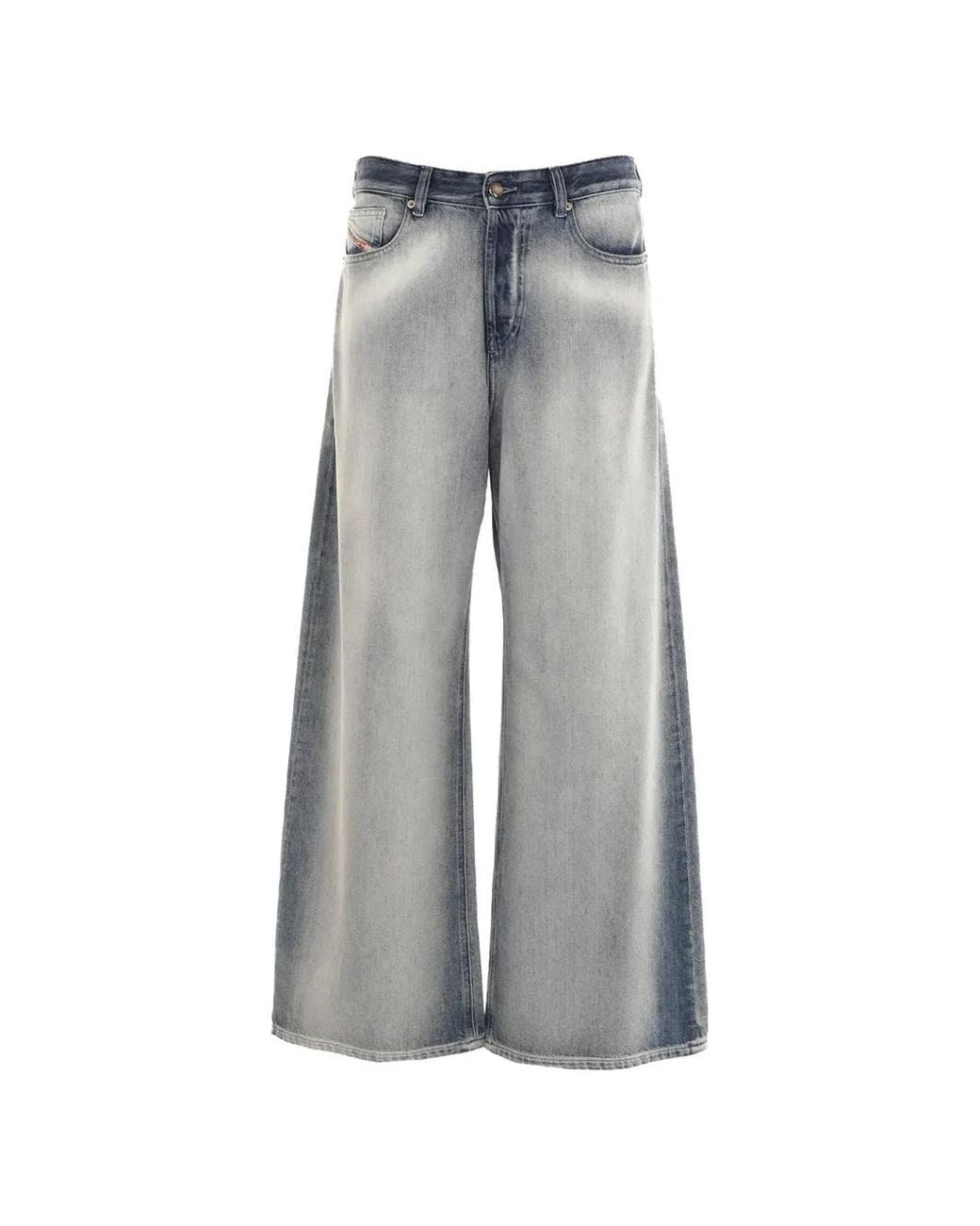 DIESEL Gray Wide-Leg Jeans