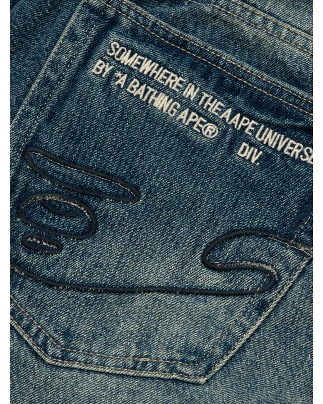 Aape By A Bathing Ape Jeans Mit Elastischem Logo-Patch in Blue für Herren