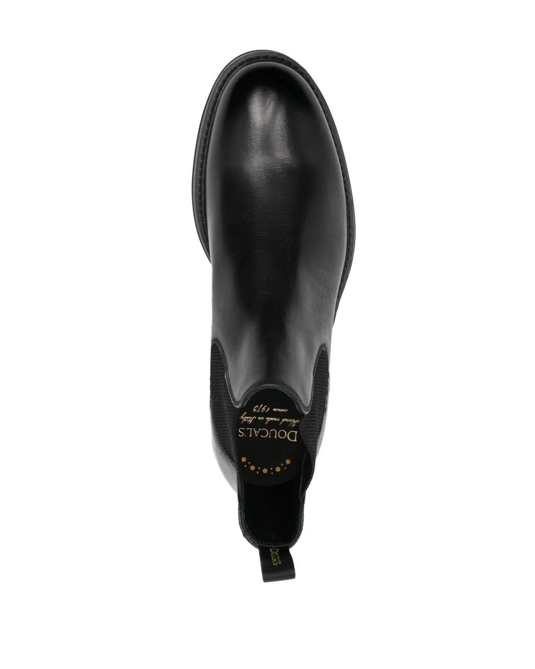 Doucal's Black Round-Toe Leather Boots for men