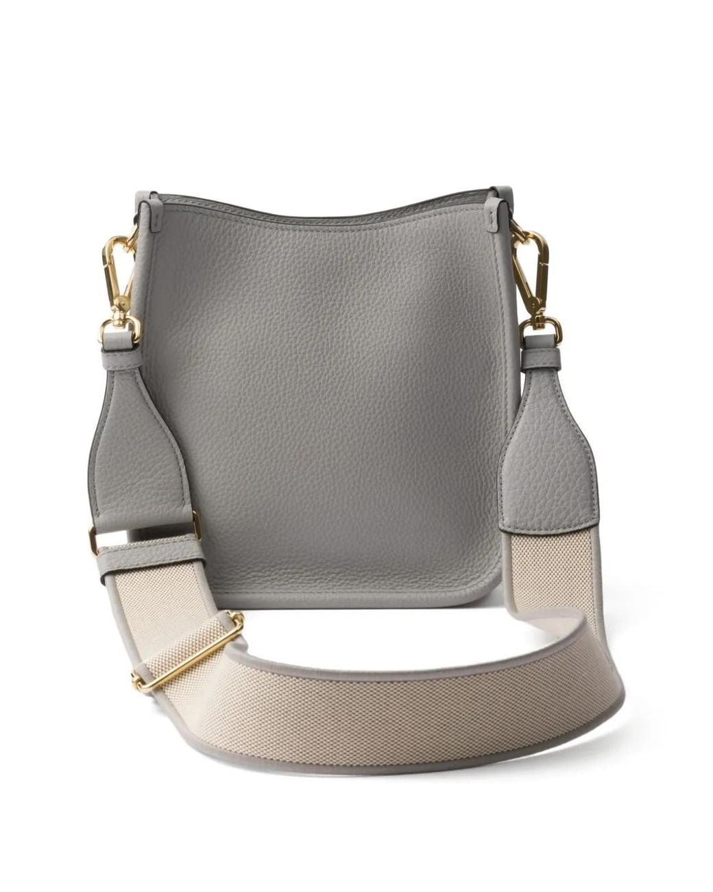 Prada Gray Mini Leather Shoulder Bag