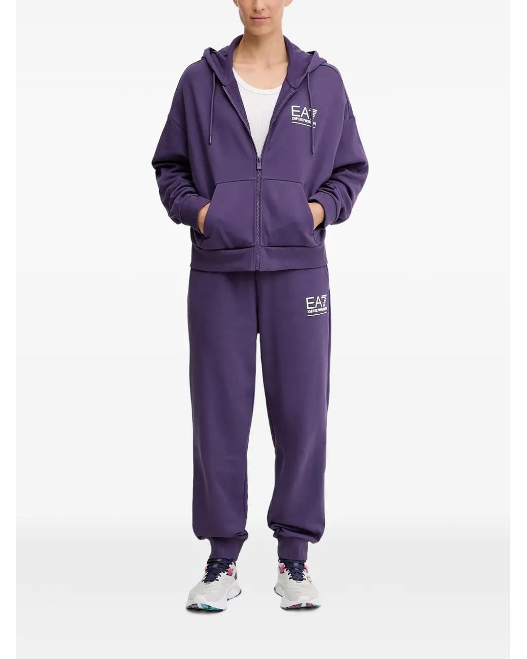 EA7 Purple Survêtement À Capuche