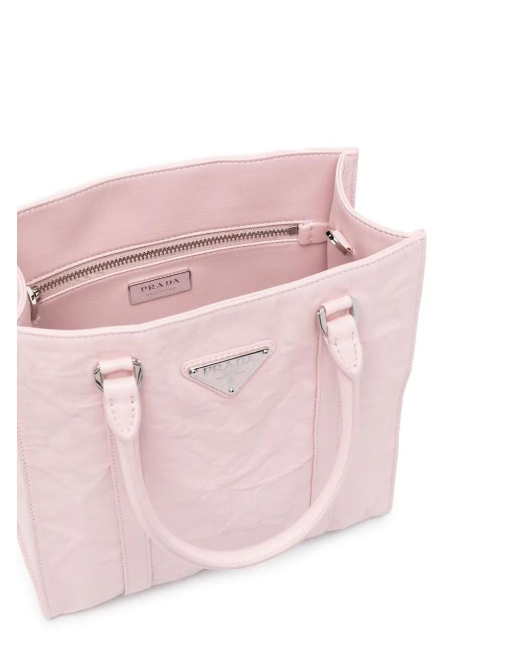 Sac En Cuir Prada en coloris Pink