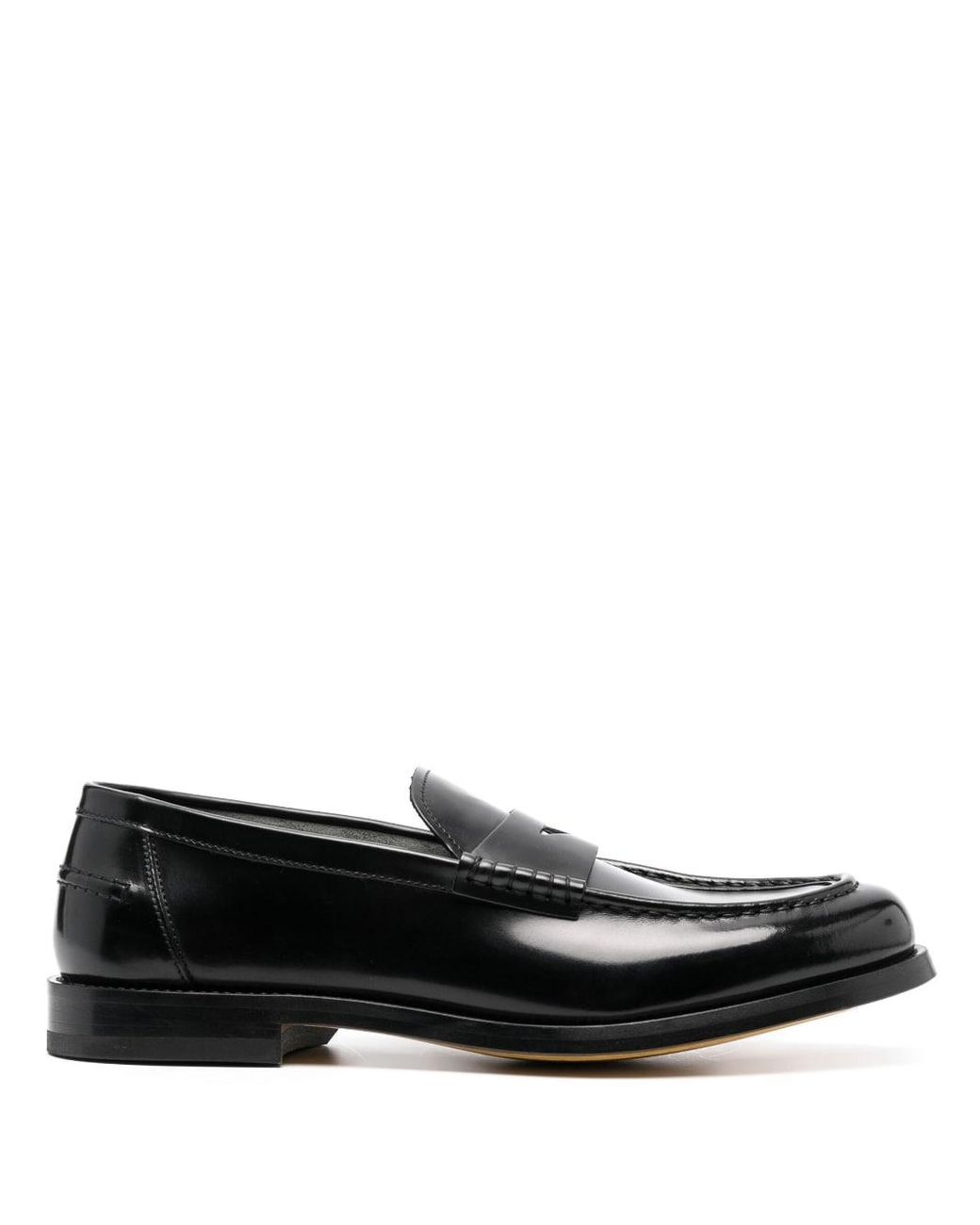 Doucal's Penny-slot Leather Loafers in Black for Men | Lyst