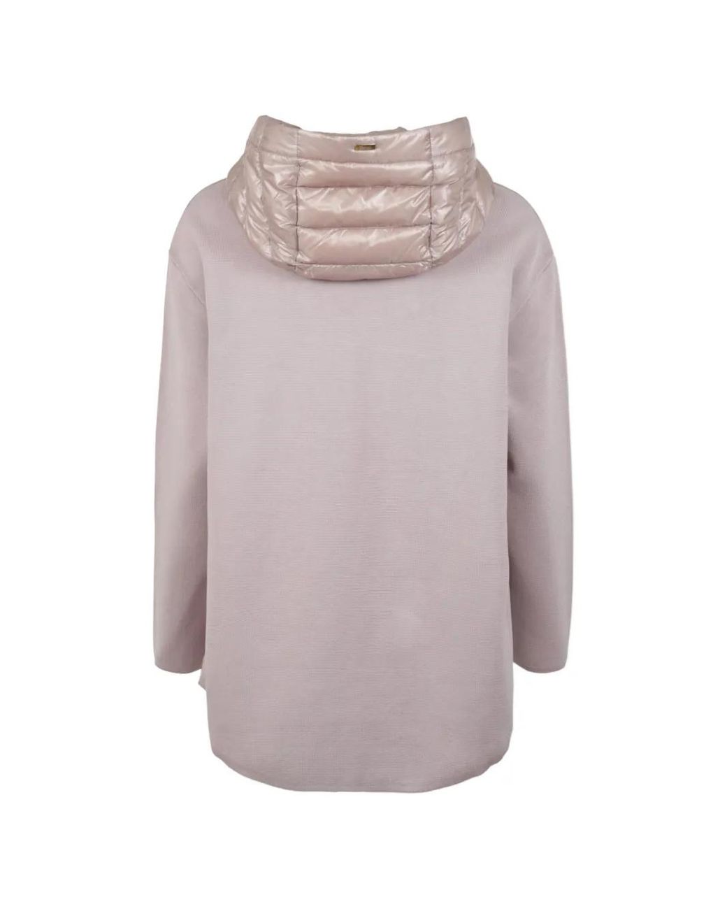 Herno Pink Quilted-Panel Hooded Jacket