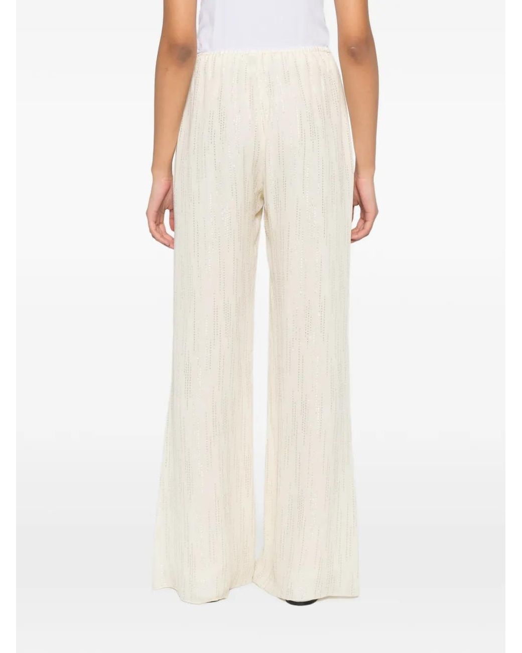Forte_forte White Elasticated Trousers