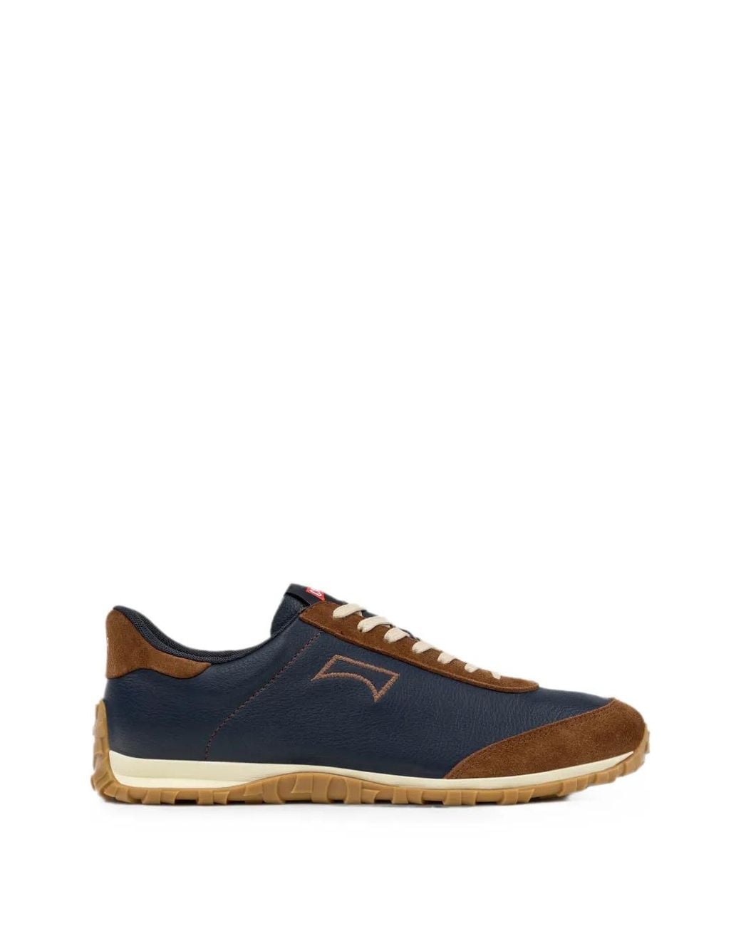Camper Blue Two-Tone Drift Walk Leather And Suede Sneakers With Vibram Sole for men
