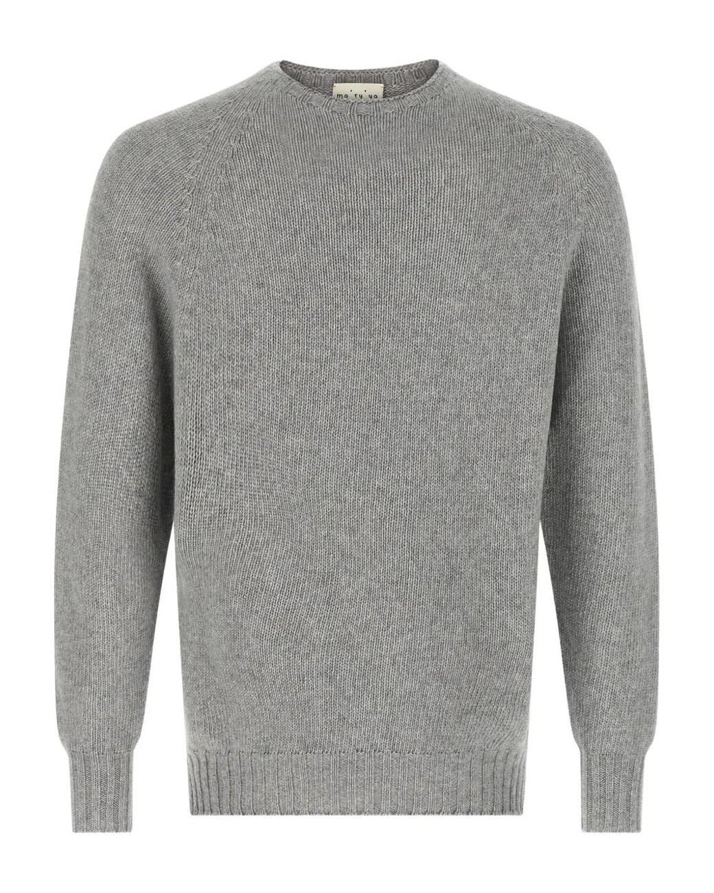 Ma'ry'ya Gray Cuffed Raglan Sweater for men
