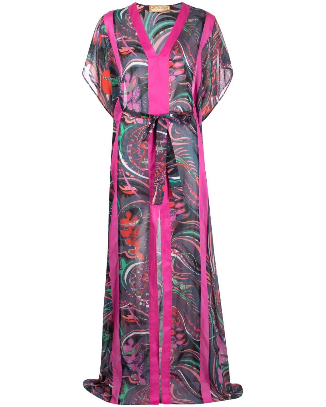 Emilio Pucci Purple Printed Kaftan Dress