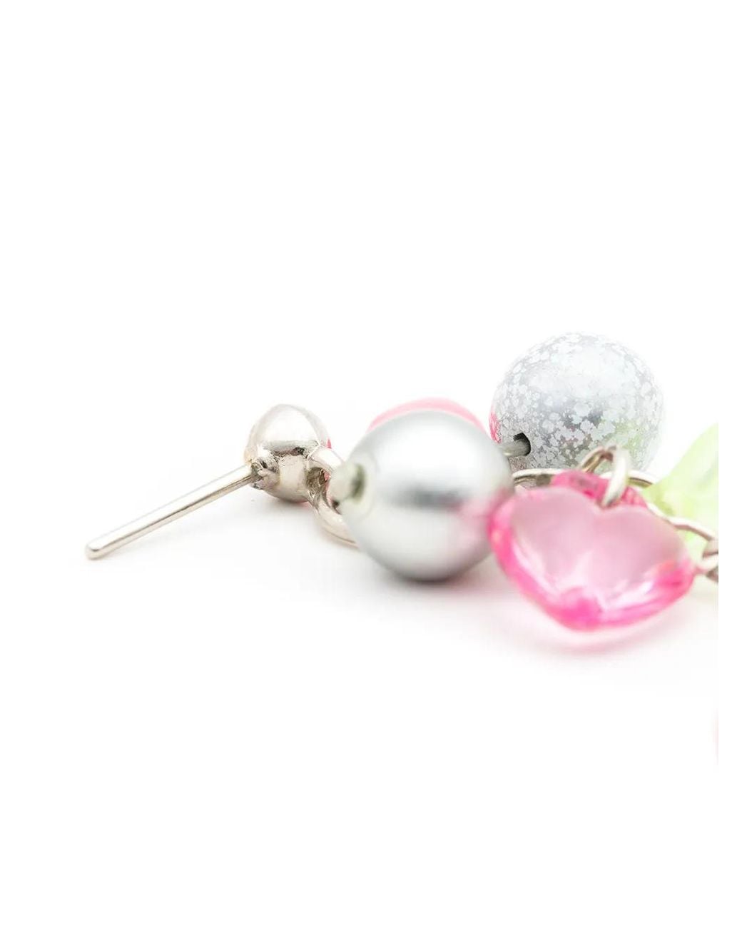 Amir Slama Pink Floral-Appliqué Drop Earrings