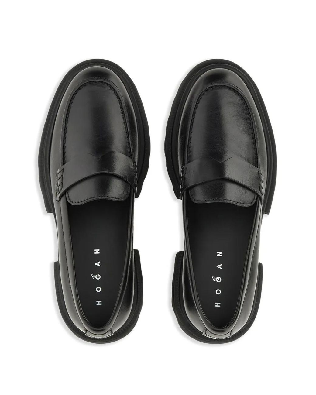 Hogan Black Flat Shoes