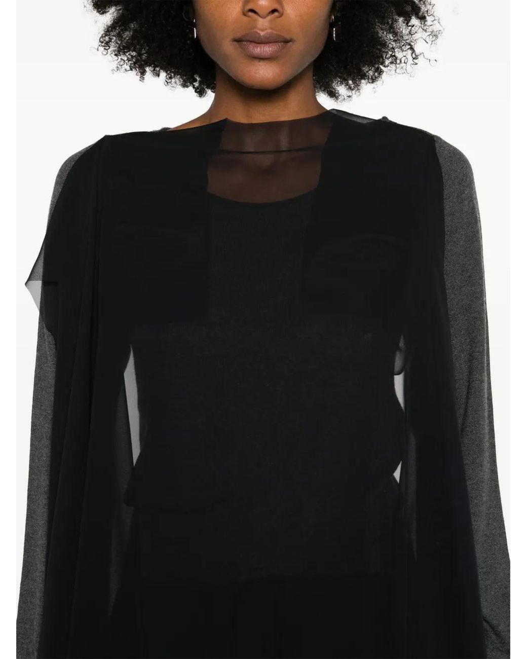 Undercover Black Pullover Mit Cape-Einsatz
