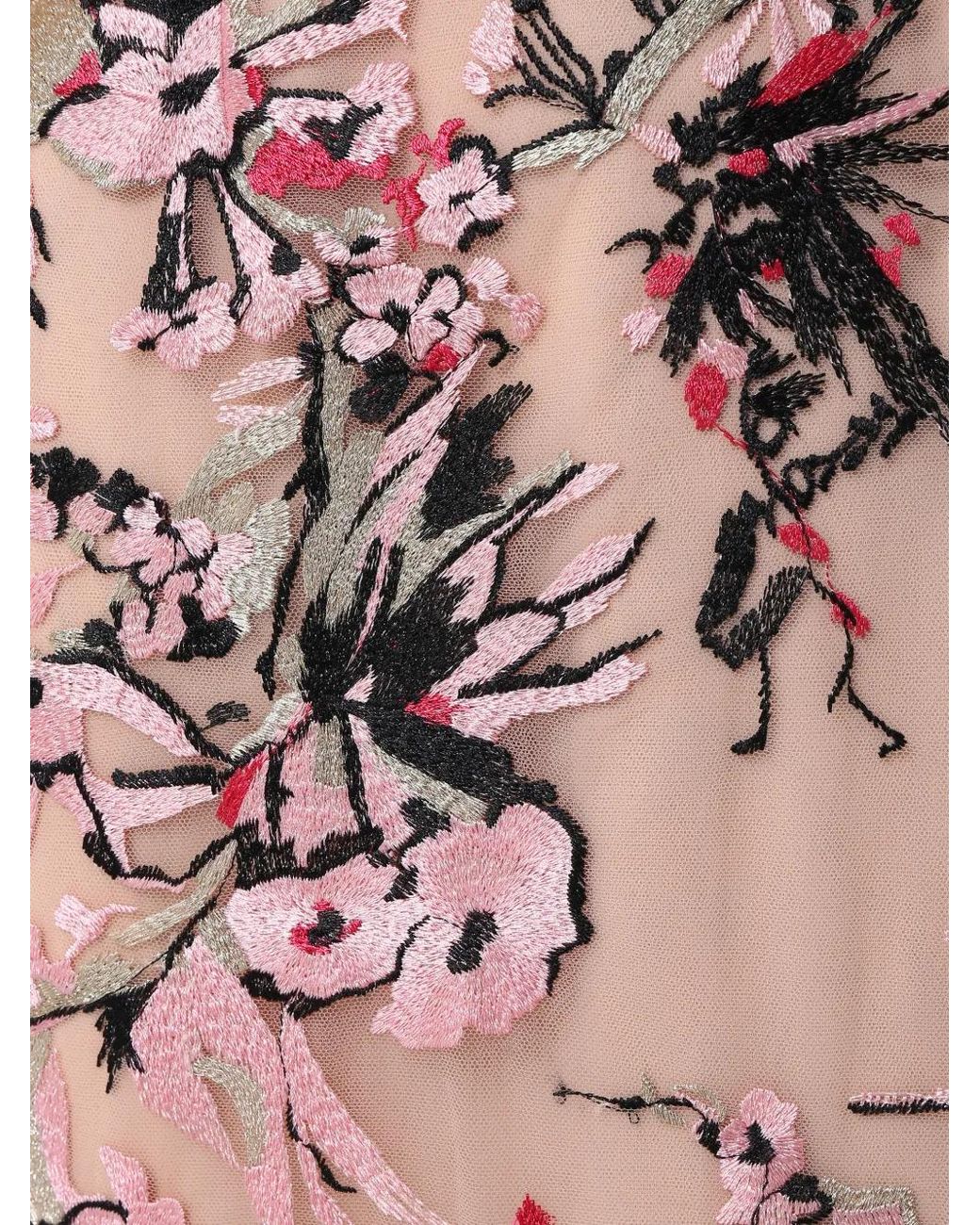 Rami Al Ali Pink Embroidered Overlap Maxi Dress