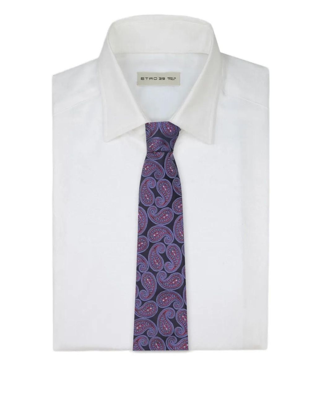 Etro Purple Paisley Silk Jacquard Tie for men