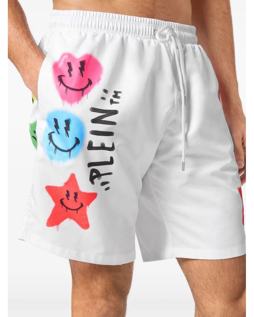 Philipp Plein Red Beach Shorts And Trousers for men