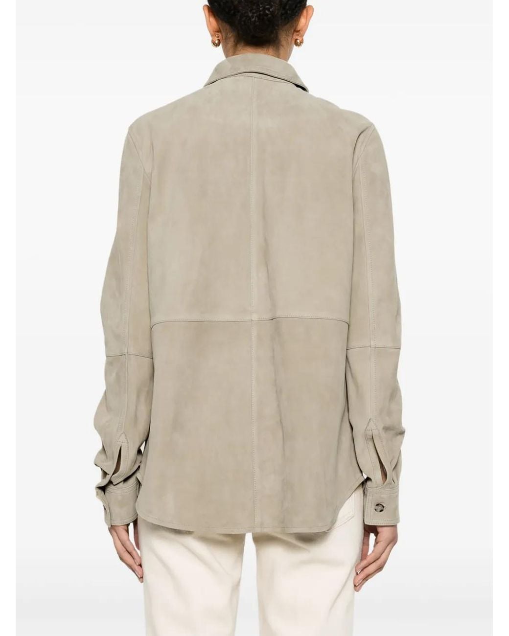 Totême Natural Soft Suede Shirt
