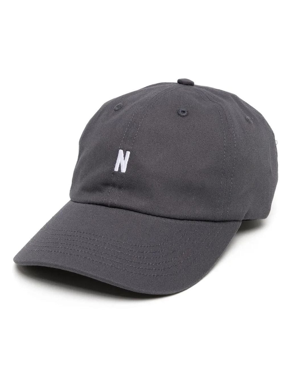 Norse Projects Gray Logo-Embroidered Baseball Cap for men