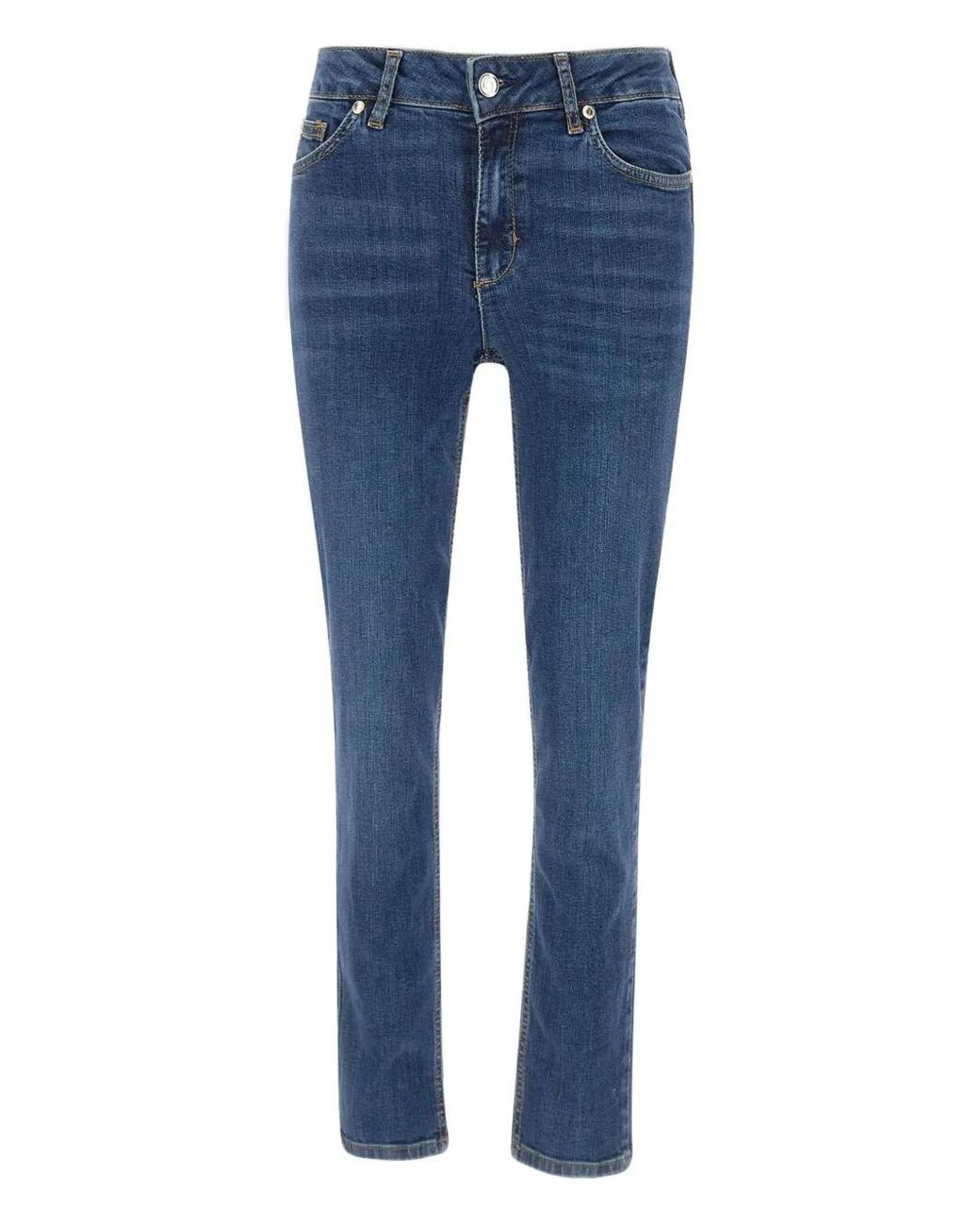 Liu Jo Blue Bottom Up Ideal Five-Pocket Trousers