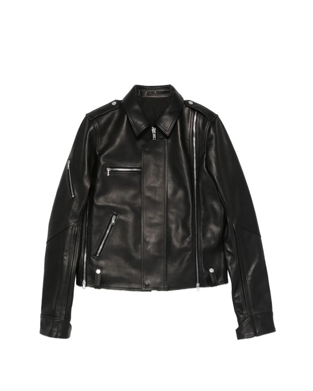 Rick Owens Vega Leren Jack in het Black voor heren