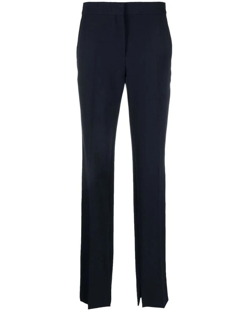 Stella McCartney Blue Split-Cuff Slim-Cut Trousers