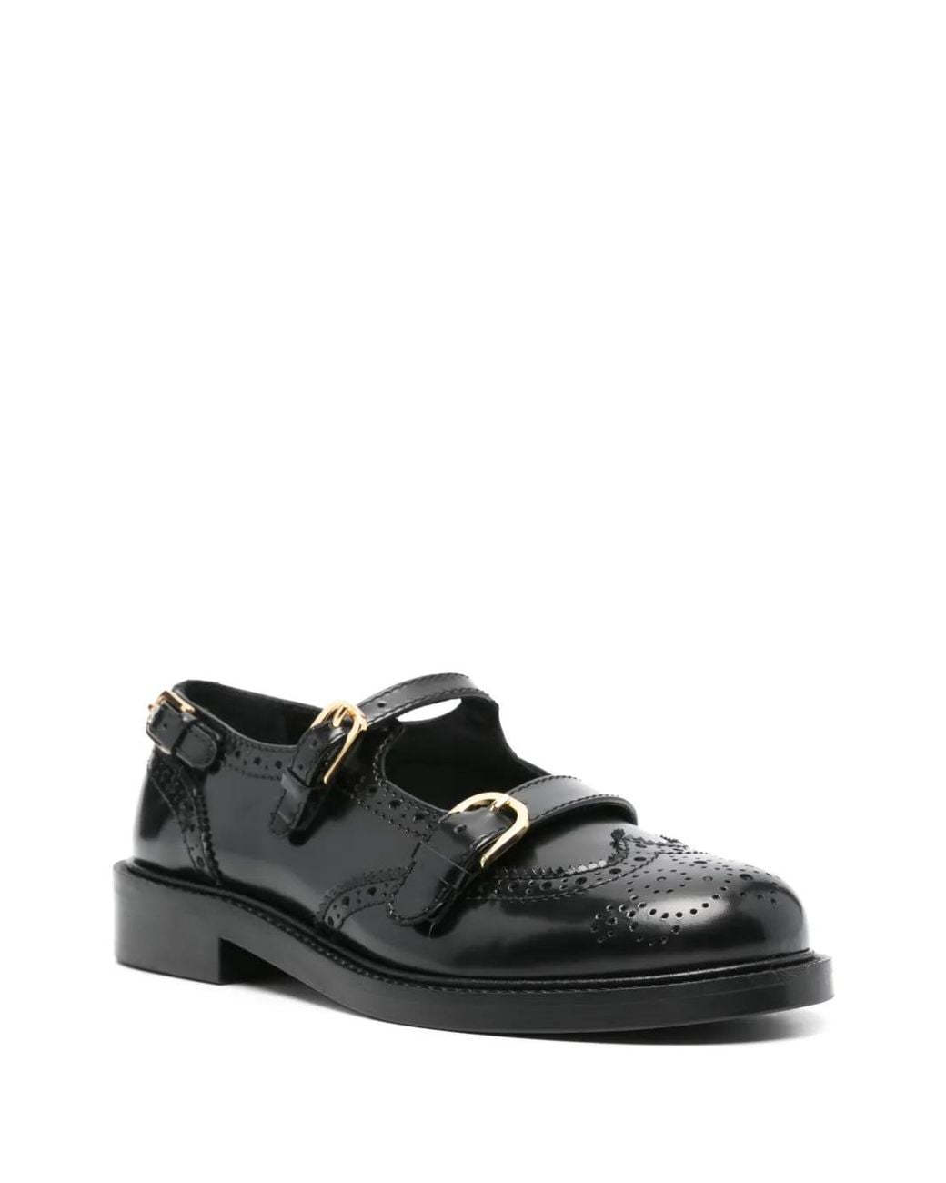 Sandro Black Multi-Buckle Mary Jane Loafers
