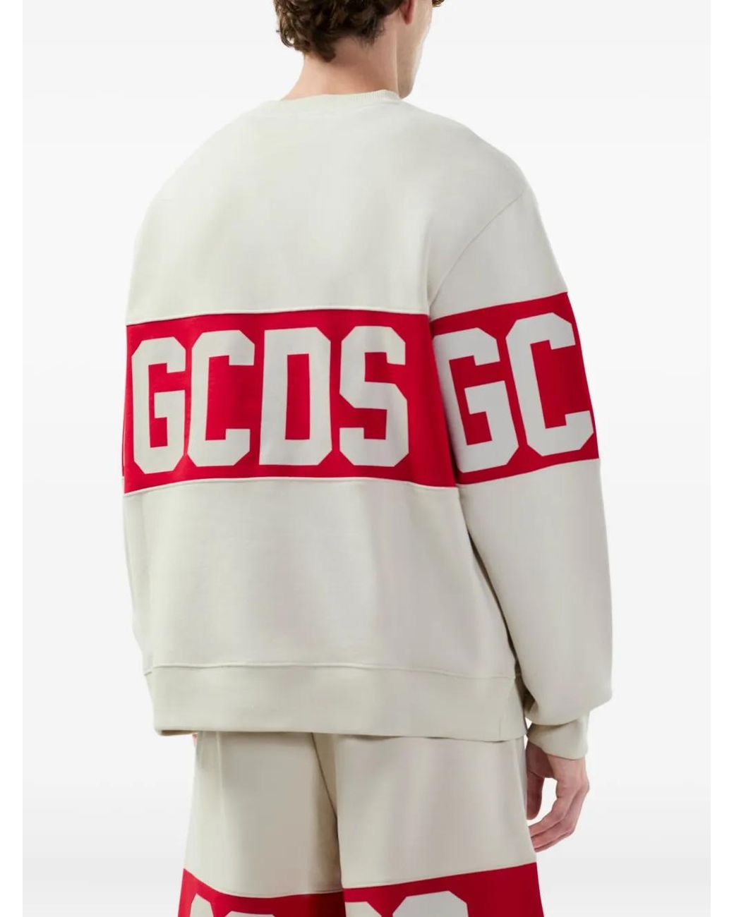 Gcds Pink Logo Stripe Sweater for men