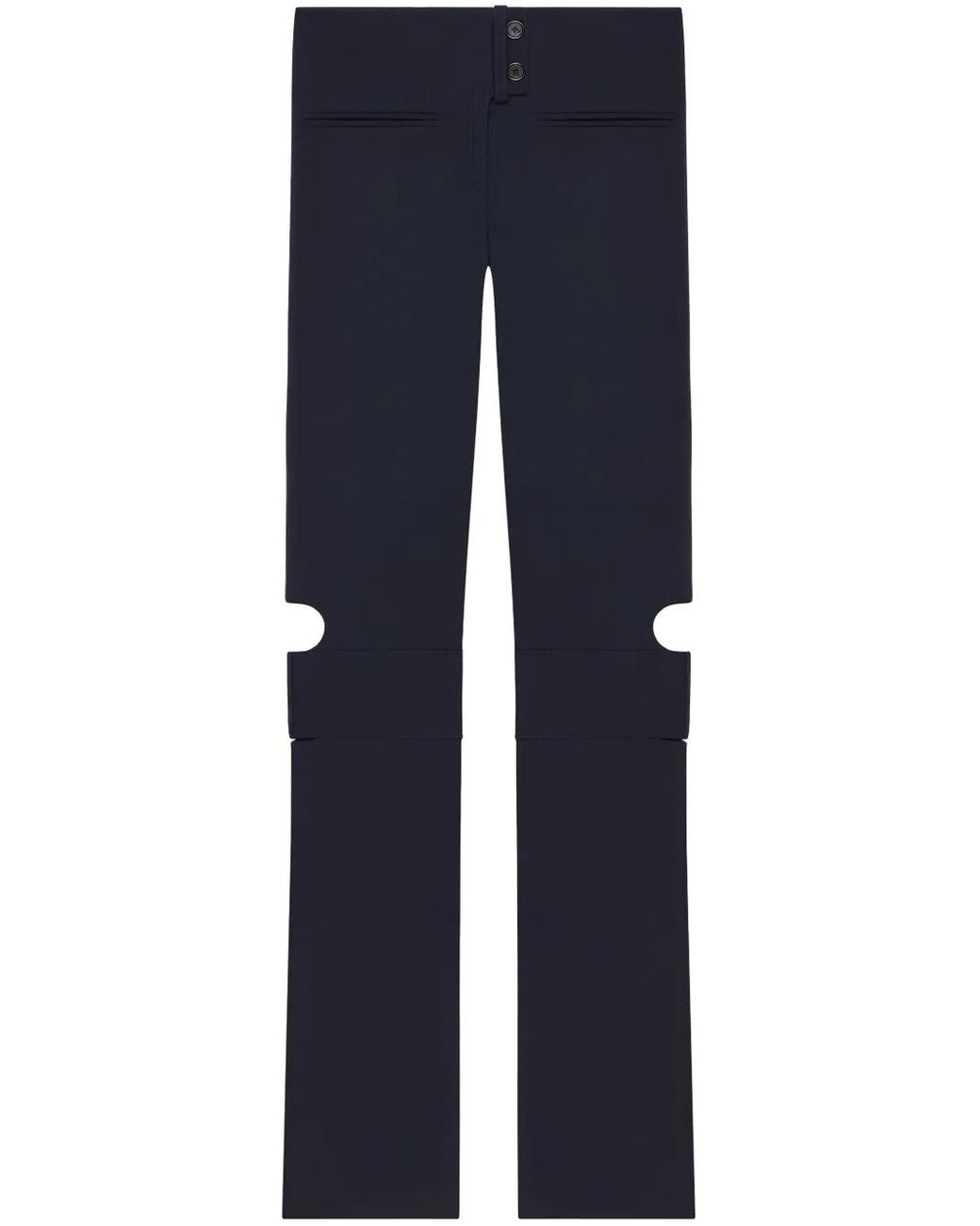 Courreges Blue Double-Buckle Trousers