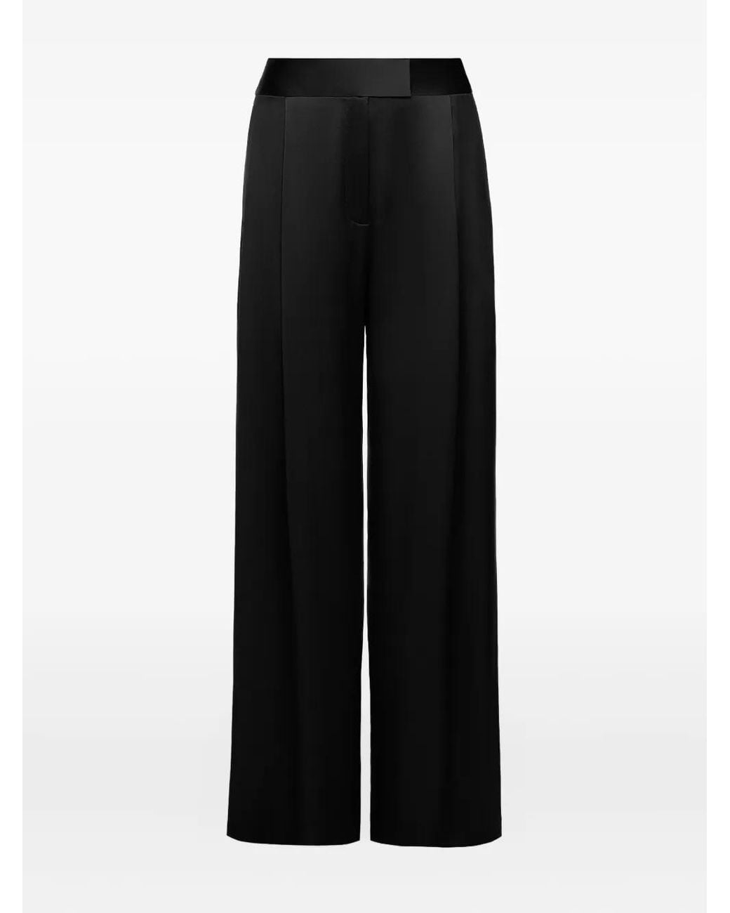 The Sei Black Pleated Satin Trousers