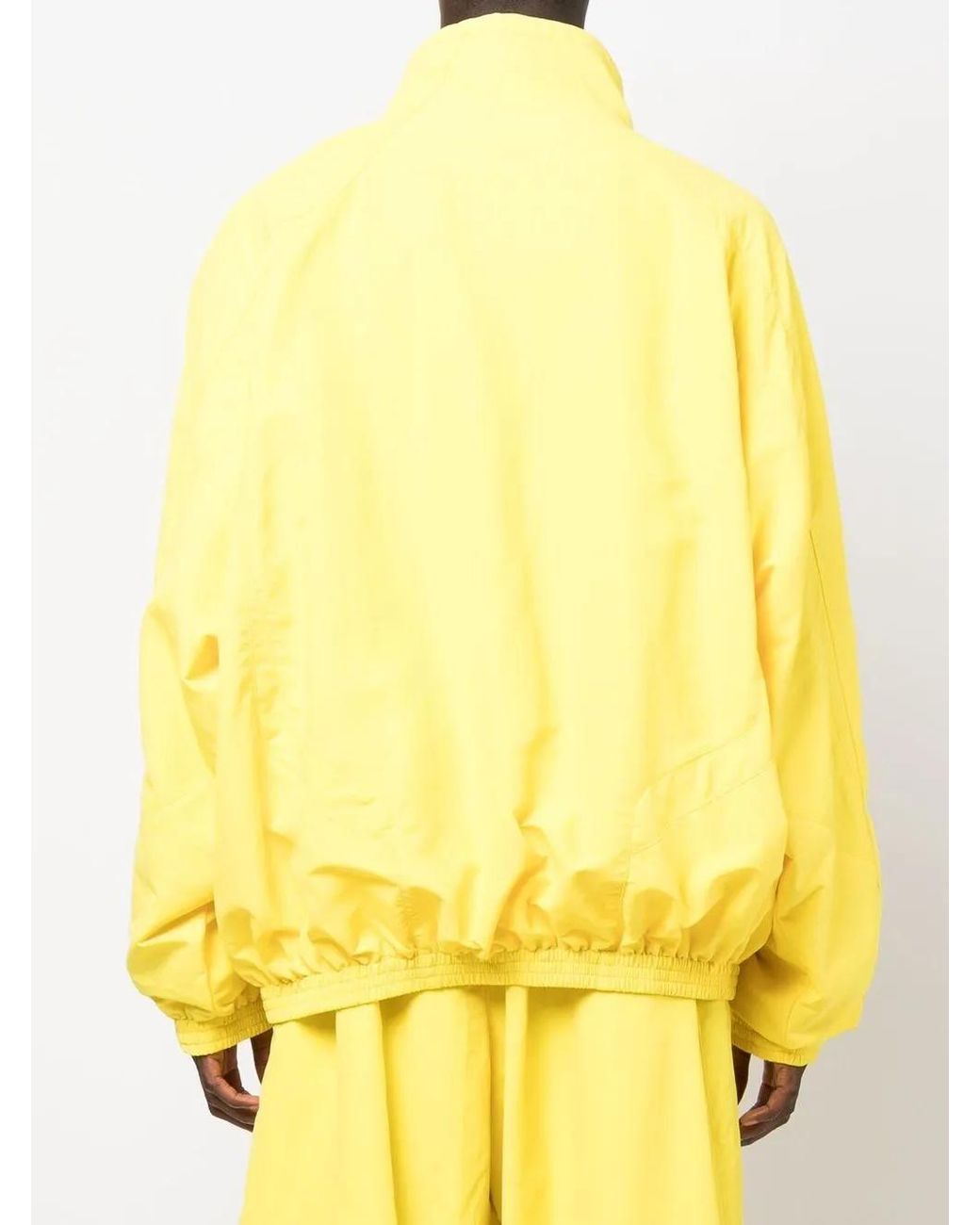 Balenciaga Yellow 3b Sports Icon Pull-over Tracksuit Jacket for men