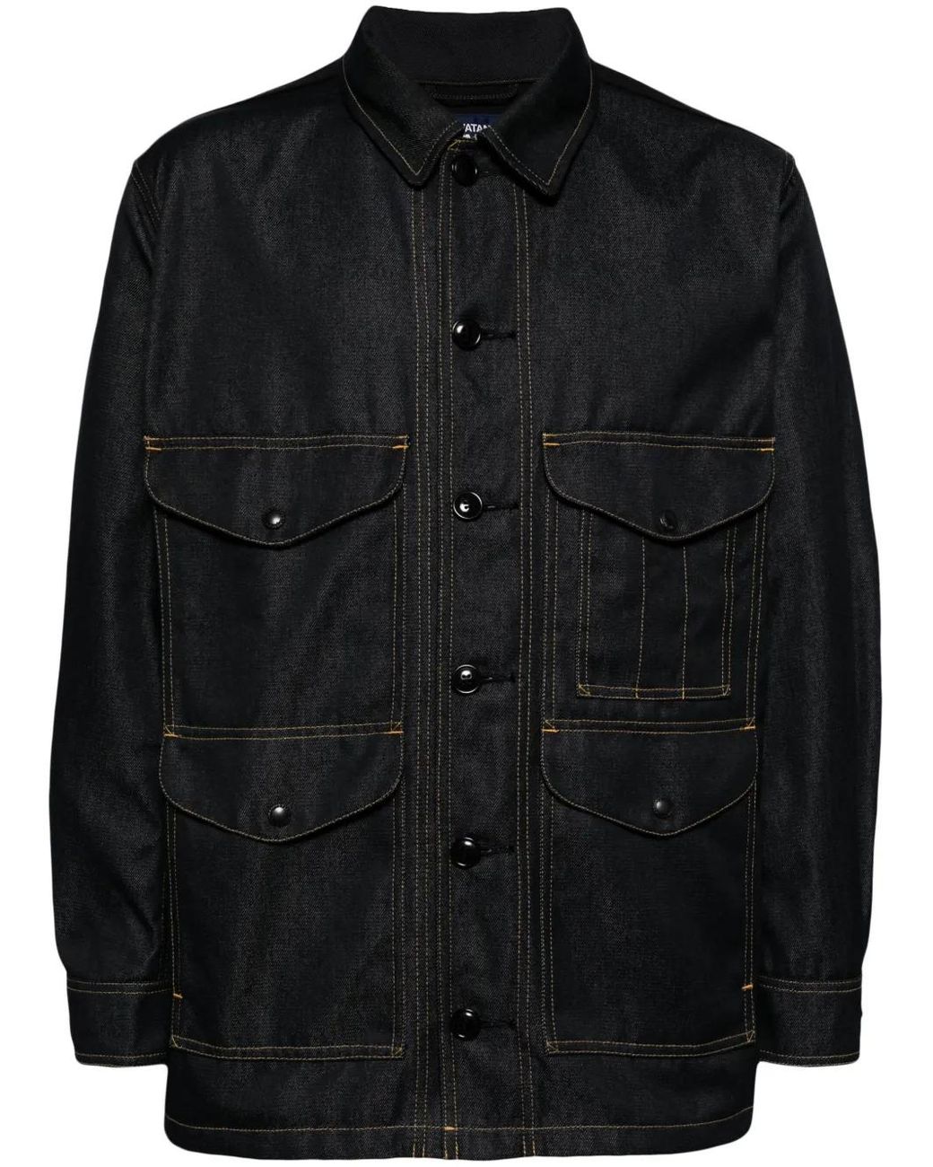 Junya Watanabe Black Elbow-Patches Denim Jacket for men