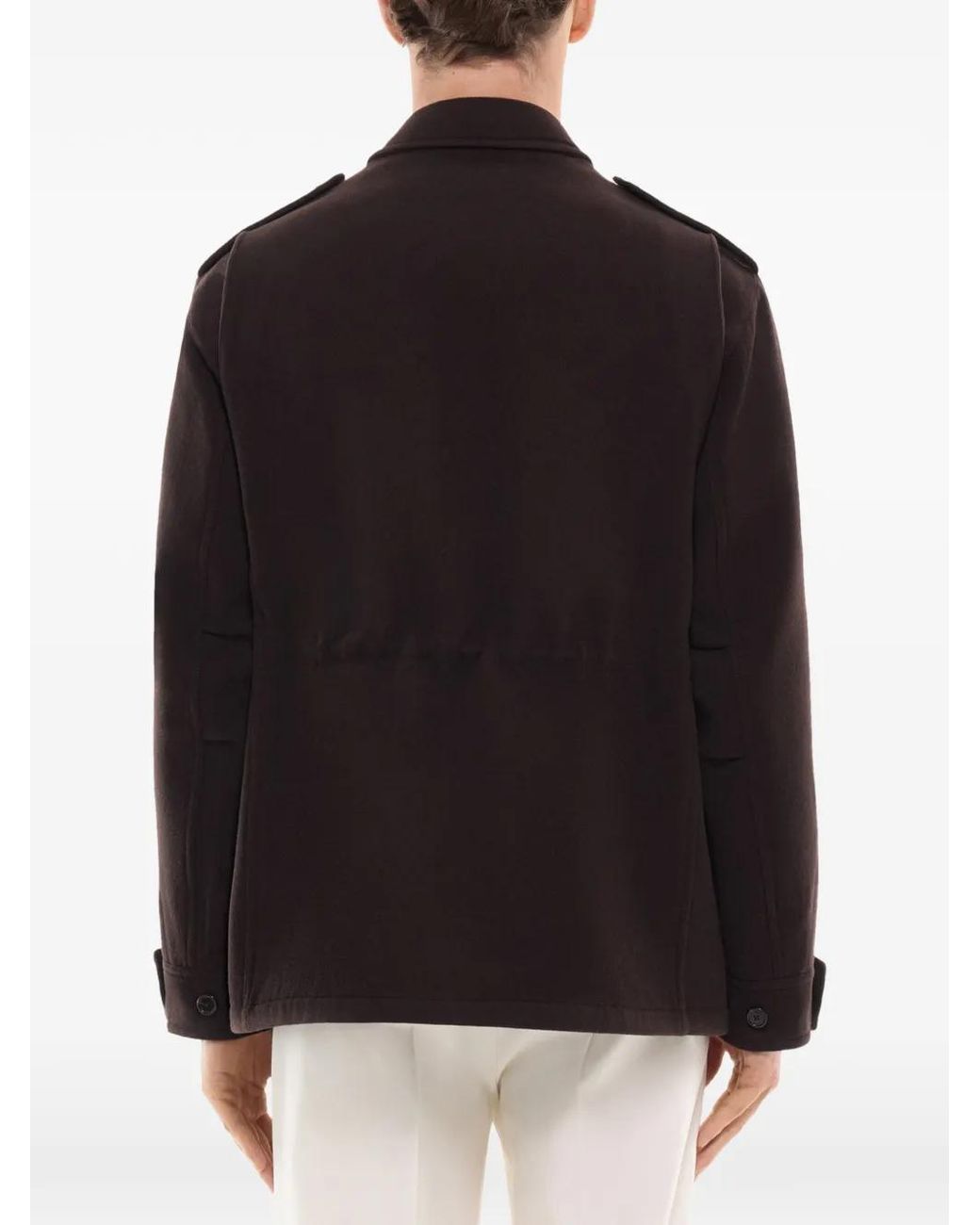 Fursac Black Four-Pocket Epaulette Jacket for men