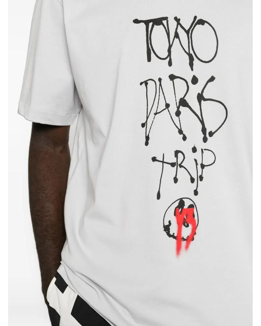 Y-3 White Chito City Graphic Short Sleeve T-Shirt for men