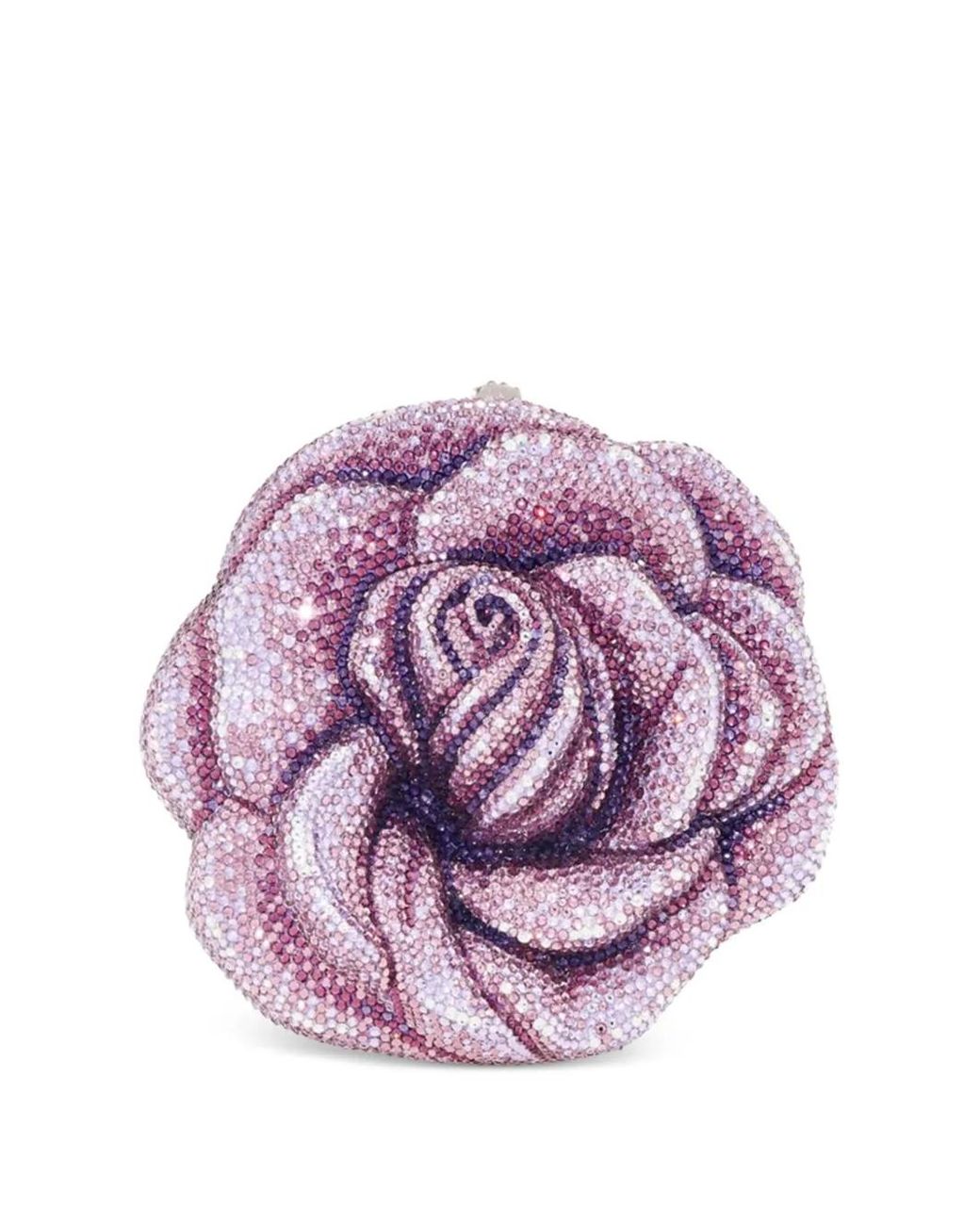 Judith Leiber Purple Rose Melody Clutch Bag