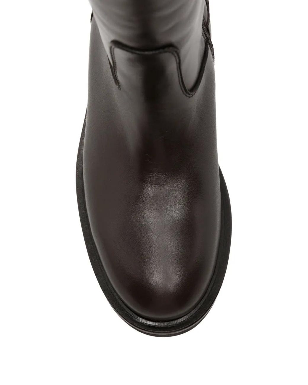Poeve Black Zip-Fastening Knee-High Boots