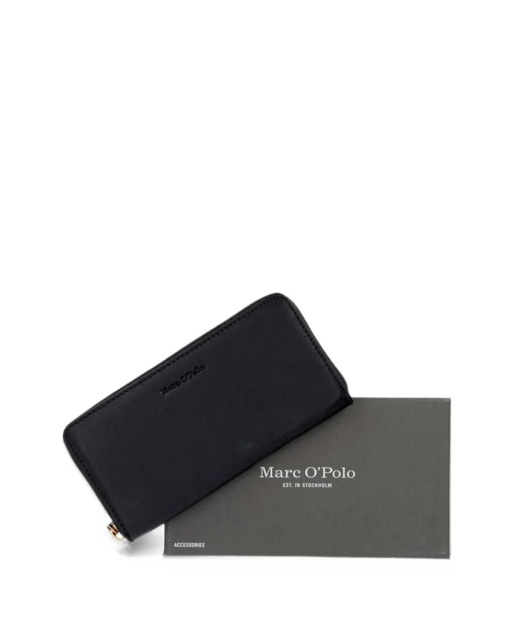 Marc O' Polo Black Finja Logo-Debossed Zip-Around Wallet