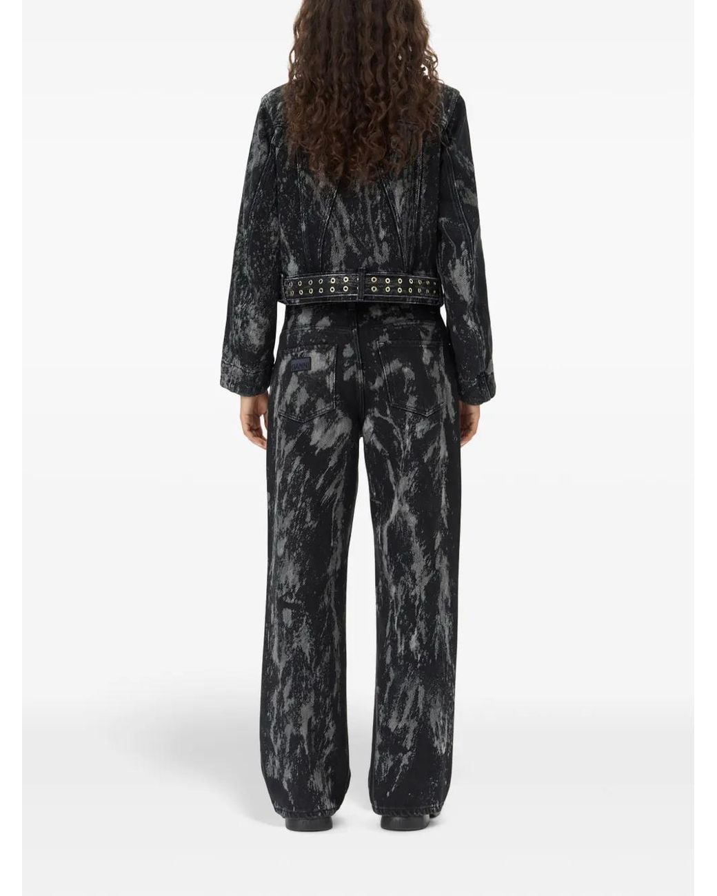 Ganni Denim Jack in het Black