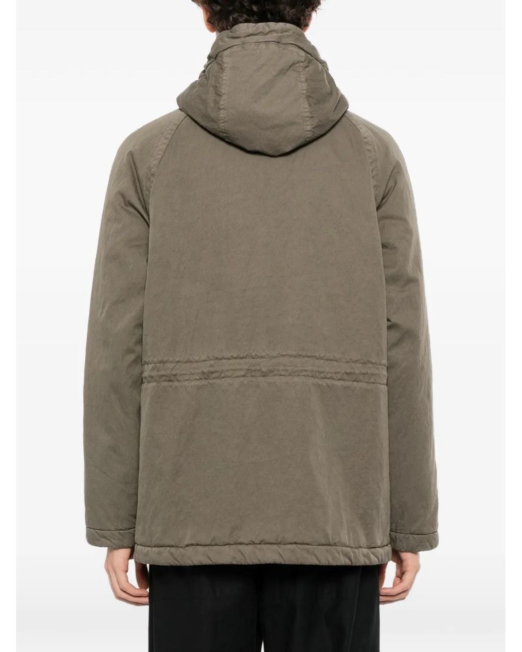 Massimo Osti Studio Green Logo-Patch Military Jacket for men
