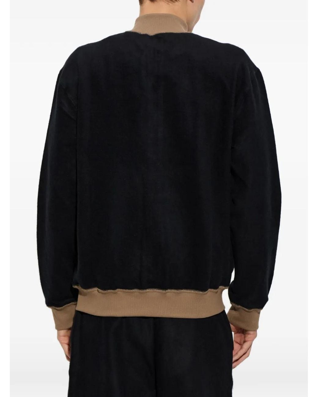 Moschino Black Active Zip-Up Sweater for men